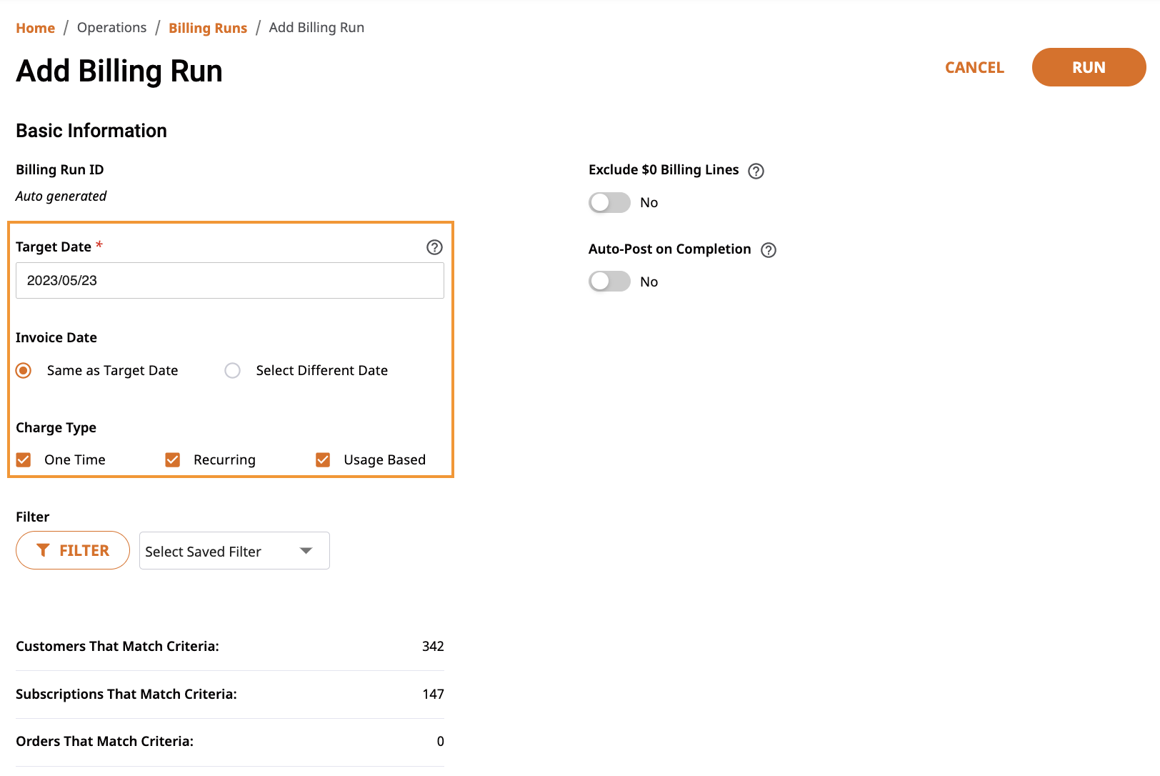 Billing Runs – Ordway Support Portal
